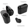 NENRENT S570+ Bluetooth Earbud, Smallest Mini Invisible V5.0 Wireless Bluetooth Earpiece Headset Headphone Earphone with 400mAh Charging Case Dock for iPhone iPad Samsung Galaxy Black (1 Piece)