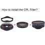Apexel iPhone Lens, 16mm Wide Angle Camera Lens with CPL Filter Lens Kit for iPhone 7 6/6s 6Plus/6s Plus Samsung Galaxy S7/S6 Most Andriod Smartphones (No Dark Circle)-Black