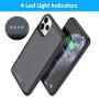 Battery Case for iPhone 11 Pro Max, 7800mAh Extended Portable Battery Pack Rechargeable Charging Case Smart Battery Case for iPhone 11 Pro Max External Battery Cover 6.5 inch Charging Case - Black