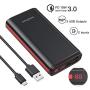 SmilePowo PD 18W,Power Bank Portable Charger 20000mAh Fast Phone Charging External Cell Phone Battery Pack with LCD Digital Display, 4 USB Ports High-Speed Charging for iPhone, iPad, Samsung, Android