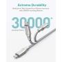iPhone Charger Xcentz 3ft 2 Pack, Apple MFi Certified Lightning Cable, High-Speed iPhone Charger Cable Durable Braided Charging Cord for iPhone 11/X/XS/XR/XS Max/8/7/7 Plus/6/5s, iPad Mini/Air, Silver