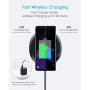 NANAMI Fast Wireless Charger,10W Qi-Certified Wireless Charging Pad [2 Pack] Compatible Samsung S20/S10/S9/S8/S7/Note 10+/9/8, 7.5W for iPhone SE/11/11 Pro/11 Pro Max/XS Max/XS/XR/X/8 Plus/New Airpods