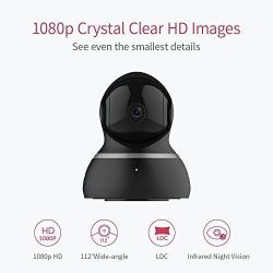 YI Dome Security Camera 1080p HD Pan/Tilt/Zoom 2.4G IP Surveillance System, 24/7 Emergency Response, Auto-Cruise, Motion Track, Night Vision, iOS/Android App - Works with Alexa and Google Assistant