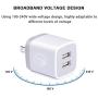 USB Wall Charger, FiveBox 2Pack Dual Port 2.1A Wall Charger Brick Base Adapter Charging Block Charger Cube Plug Charger Box for iPhone X/6/6S/7/8 Plus, iPad, Samsung, Android, LG, HTC, Nokia, Phone
