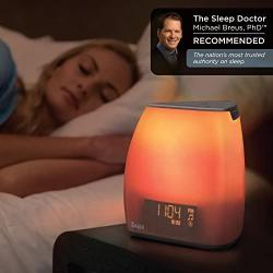 iHome Zenergy Bedside Sleep Therapy Machine Sleep Better, Easier & Longer, Zen Light & Sound Therapy Machine, Anti-Anxiety Stress Relief, Soft Lighting, Bluetooth Audio, White Noise Machine