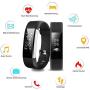 he lineee Fitness Tracker, Activity Tracker Watch with Heart Rate Monitor, Waterproof Smart Fitness Band with Step Counter, Calorie Counter, Child Female and Male Pedometer Watch