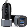 Car Charger, 2Pack AILKIN 4.8A Portable Dual Port USB Cargador Carro Lighter Adapter for iPhone, iPad, Tablet, Samsung, GPS - Black Fast Charging 12v Outlet LED Muti Cell Phone Car USB Charger Adapter