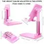 Cell Phone Stand,CreaDream Adjustable Phone Holder, Cradle, Portable Foldable Desktop Stand Compatible with All Smartphone/iPad/Kindle/Tablet/Switch Charging Accessories Desk-Pink Cell Phone Stand,CreaDream Adjustable Phone Holder, Cradle, Portable Foldable Desktop Stand Compatible with All Smartphone/iPad/Kindle/Tablet/Switch Charging Accessories Desk-Pink