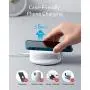 Anker Wireless Charging Station, 2 in 1 PowerWave+ Pad with Holder for Apple Watch 5/4/3/2, Wireless Charger for iPhone 11, Pro, Pro Max, Xs, AirPods (Watch Charging Cable & AC Adapter Not Included)