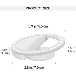 Selfie Ring Light Portable Clip-on Selfie Fill Ring Light for iPhone Android Smart Phone Laptop iPad 36 LED lamp Beads Photography Camera Video Girls Makeup White