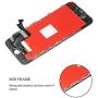 Compatible with iPhone 7 Screen Replacement Black(4.7") LCD 3D Digitizer Touch Screen with Assembly Full Repair Kit, Screen Protector, and Flowchart