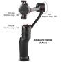 POPO 3-Axis Gimbal Stabilizer for Android & iPhone X XR XS Smartphone Handheld Vlog Youtuber Live Video Record & Sport Inception Mode Face Object Tracking Motion Mobile Vertical Panorama (Black)