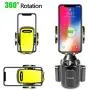 [Upgraded] Car Cup Holder Phone Mount Adjustable Automobile Cup Holder Smart Phone Cradle Car Mount for iPhone 11 Pro/XR/XS Max/X/8/7 Plus/6s/Samsung S10+/Note 9/S8 Plus/S7 Edge(Black)