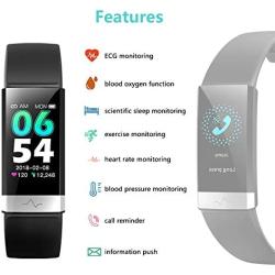 Fitness Tracker, Activity Tracker Watch with Heart Rate Monitor Sleep Monitor Blood Pressure Call Reminder,IP68 Waterproof Smart Band with Calorie Counter，Pedometer for Kids Men Women and Gift