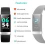 Fitness Tracker, Activity Tracker Watch with Heart Rate Monitor Sleep Monitor Blood Pressure Call Reminder,IP68 Waterproof Smart Band with Calorie Counter，Pedometer for Kids Men Women and Gift