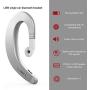 Ear-Hook Bluetooth Headphone,Wireless Non Ear Plug Single Ear Bluetooth Headset with Mic,Painless Wearing Bluetooth Earpiece 8-10 Hrs Playtime for Cell Phone(Silver)