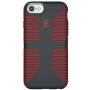 Speck Products CandyShell Grip iPhone SE 2020 Case/iPhone 8/7/6S/6 - Charcoal Grey/Dark Poppy Red