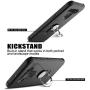 lovpec LG K51 Case with Soft TPU Screen Protector, Ring Holder Kickstand Shockproof Protective Phone Cover Case for LG K51/LG Q51/LG Reflect/LG LM-K500UM (Black)