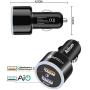 Ailun Fast Car Charger Qualcomm Quick Charge 3.0 Adapter 2Pack Dual USB Port 35W for iPhone 11/11 Pro/11 Pro Max/X Xs XR Xs Max Galaxy s20, s20+ S20Ultra s10 S9 Note 10 Black