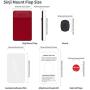 Sinjimoru Removable Cell Phone Wallet with Flap, Wireless Charging Compatible Phone Card Holder Wallet and iPhone Mount, Sinji Mount Flap Red