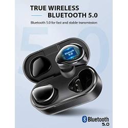 Wireless Earbuds, MEGIVEZ Bluetooth 5.0 Headphones 6H Continuous Playtime Touch Control Waterproof TWS Stereo in-Ear Earpiece with Charging Case, Deep Bass Built-in Mic Sports Bluetooth Headset