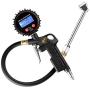 CZC AUTO Digital Tire Inflator Pressure Gauge, LED Display Tyre Deflator Gage with Dual Head Chuck Rubber Hose MNPT Fitting, Compatible with Air Pump Compressor for Truck Bus RV Car Motorcycle Bike