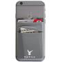 MONCA Credit Card [Double Secure] Holder Stick on Wallet Discreet ID Holder Lycra Spandex Card Sleeves [Lid & Pocket] iPhone 6s 7 Samsung Galaxy s8 and Blu Smartphones (Dark Grey)