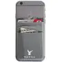 MONCA Credit Card [Double Secure] Holder Stick on Wallet Discreet ID Holder Lycra Spandex Card Sleeves [Lid & Pocket] iPhone 6s 7 Samsung Galaxy s8 and Blu Smartphones (Dark Grey)