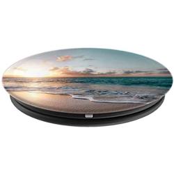 Beach Ocean Sunset Wave - Tropical Sand PopSockets Grip and Stand for Phones and Tablets