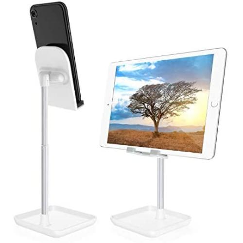 Cell Phone Stand, Height Angle Adjustable Phone Stand,Deep Dream Desktop Sturdy Aluminum Metal Phone Holder,Compatible with iPhone/iPad/Kindle/Mobile Phone/Tablet,4-13in