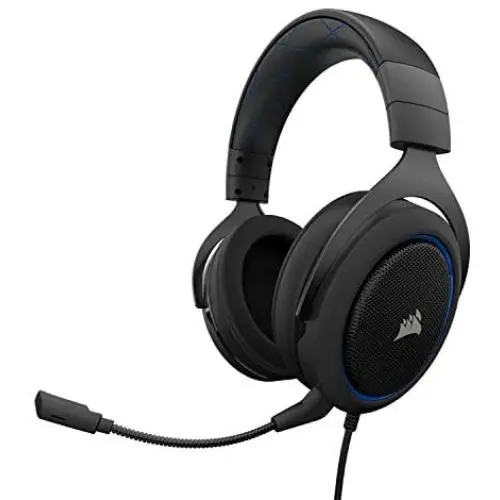 CORSAIR HS50 - Stereo Gaming Headset - Discord Certified Headphones - Designed to Work with Playstation 4 (PS4) - Blue CORSAIR HS50 - Stereo Gaming Headset - Discord Certified Headphones - Designed to Work with Playstation 4 (PS4) - Blue