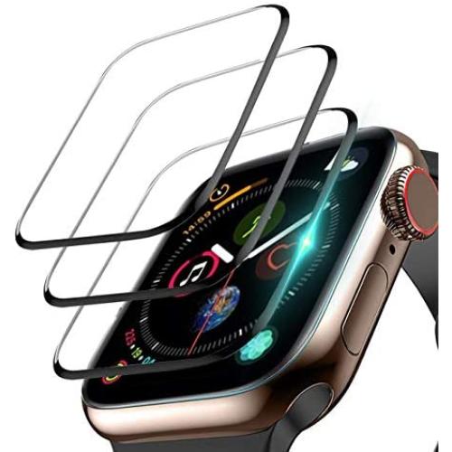 【3-Pack】Screen Protector for Apple Watch Series 5/4 44mm, 3D Full Coverage Anti-Scratch Anti-Bubble Waterproof Ultra HD Flexible Film Screen Protector Compatible Apple iWatch 44mm Series 5/4 (44 MM)
