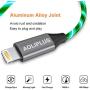 iPhone Charger Cable,[MFi Certified] Aoliplus 6ft LED Flowing Lightning Cable Fast Charger Data Sync Transfer Cord Compatible with iPhone SE 11 PRO MAX XS XR X 8 7 Plus 6S 6 iPad (Green)