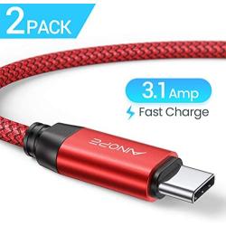 AINOPE C Charger Fast Charging 3A Fast Charge 2 Pack / 3.3FT USB-A to USB-C Cable Charger,Durable Braided Armor Type C Cord Compatible Samsung Galaxy Note 9 8 S10 S9 S8 S8 Plus LG V30 V20 G6 G5