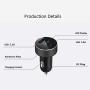 Dual USB Car Charger,Cigarette Lighter Voltage Meter,Compatible for Apple iPhone,iPad,Samsung Galaxy,LG,Google Nexus,Other USB Charging Devices, Black
