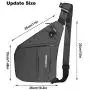 WATERFLY Sling Bag Lightweight Casual Daypack Chest Shoulder Bag for Men Boy
