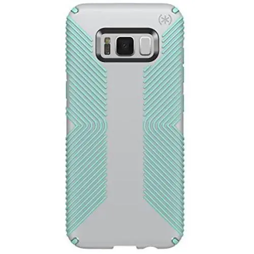 Speck Products Presidio Grip Cell Phone Case for Samsung Galaxy S8 - Dolphin Grey/Aloe Green
