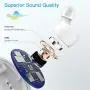 Kurdene Small Wireless Earbuds,Bluetooth Earbuds with Charging Case Bass Sounds IPX8 Waterproof Sports Headphones with Mic Touch Control 24H Playtime for iPhone/Samsung/Android -White