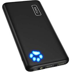 INIU Power Bank, Ultra-Slim Dual 3A High-Speed Portable Charger, 10000mAh USB C Input & Flashlight External Phone Battery Pack for iPhone Xs X 8 Plus Samsung S10 Google LG iPad etc. [2020 Upgrade]