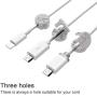 SYOSIN Cable Holder Organizer Desktop Cord Management Multipurpose Magnetic Cable Clips with 3 Cable Buckles & 2 Bases for Cell Phone Cable (Light)