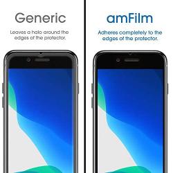 amFilm Glass Screen Protector for iPhone SE 2020, iPhone 8, 7, 6S, 6 (4.7")(2 Pack) Halo Free Tempered Glass Screen Protector (2020)