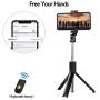 Selfie Stick, Extendable Selfie Stick Tripod with Detachable Wireless Remote and Tripod Stand Selfie Stick for iPhone X/iPhone 8/8 Plus/iPhone 7S9/S9 Plus/S8/S8 Plus/Note8,Huawei,More (Black)