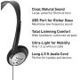 Panasonic Headphones On-Ear Lightweight with XBS RP-HT21 (Black & Silver)