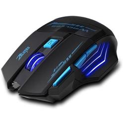 ZELOTES Professional LED USB Optical 2400 DPI 7 Button USB 2.4G Portable Mobile Wireless Gaming Mouse Mice for Gamer,Notebook, PC, Laptop, Computer, MacBook (Black)