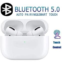 Wireless Earbuds Bluetooth 5.0 Headphones with [24 Hours Charging case],IPX5 Waterproof, 3D Stereo in-Ear Built-in Mic Earbuds, Pop-ups Auto Pairing,for iPhone/Apple AirPods Pro/Android Headset