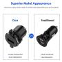 Quick Charge 3.0 Dual USB Charger Socket, SunnyTrip Waterproof Aluminum Power Outlet Fast Charge with LED Voltmeter & Wire Fuse DIY Kit for 12V/24V Car Boat Marine Motorcycle Truck Golf Cart and More
