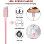 JIMROZ iPhone Charger, MFi Certified Lightning Cable 3 Pack 10ft Nylon Braided Fast Charging Sync Cord Compatible with iPhone 11 Pro Max XS XR X 8 7 6s 6 Plus 5 5s, iPad, iPod and More, Pink