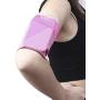 HiRui Universal Comfort Sports Armband Cell Phone Armband Running Armband, Fits All Phones, Reflective Stripes Logo, Unisex, Suitable for Travel Sport Outdoors (Small, Pink)