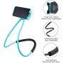 NCElec Neck Cell Phone Holder for Desk Bed,Bike and Motorcycle Phone Mount,Universal Lazy Bracket Mobile Phone Stand Holder (Blue)