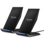 Fast Wireless Charger,[2 Pack] NANAMI Qi Certified Wireless Charging Stand Compatible iPhone SE/11/11 Pro/11 Pro Max/XR/XS Max/XS/X/8 Plus,Samsung Galaxy S20/S10/S9/S8/Note10+/9/8 and Qi-Enabled Phone